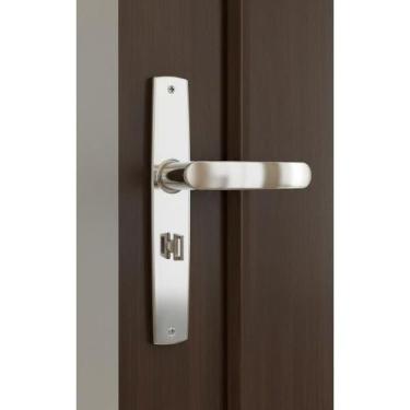 Imagem de 2x Fechadura Banheiro Inox Polido 40mm P/ Porta Madeira - Congratulati