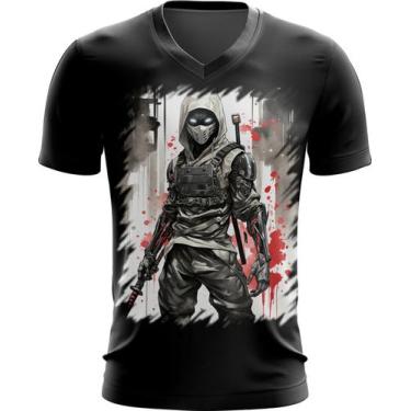 Imagem de Camiseta Gola V Ciborgue Ninja Robô Espreita 11 - Kasubeck Store®, P