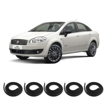 Imagem de Kit Borracha Vedação Das 4 Portas + Borracha Do Porta Malas Linea 1989