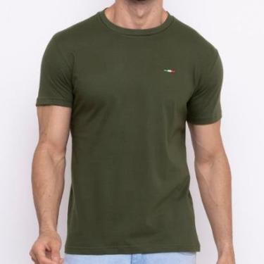 Imagem de Camiseta Masculina Básica FMF com Bordado no Estilo Algodão Premium Itália-Masculino