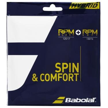 Imagem de Corda Babolat Hibrida Rpm Blast 17l 1.25mm X Rpm Soft 16l 1.30mm Cinza - Set Individual-Unissex