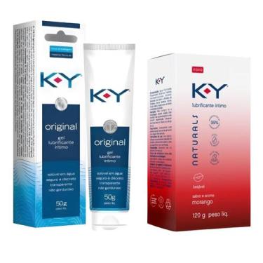 Imagem de KY Original Gel Lubrificante Íntimo 50g + Naturals Morango 120g