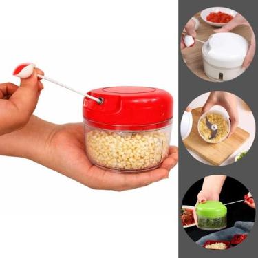 Imagem de Mini Processador Manual Alimentos Triturador De Alho Cebola Temperos P
