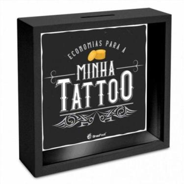 Imagem de Quadro Cofre 18x18cm - Economias Para Minha Tattoo Tatuagem Brasfoot