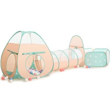 Imagem de Tenda de Brincar SISTICKER 3 em 1 - Piscina de Bolinhas e Túnel de Rec