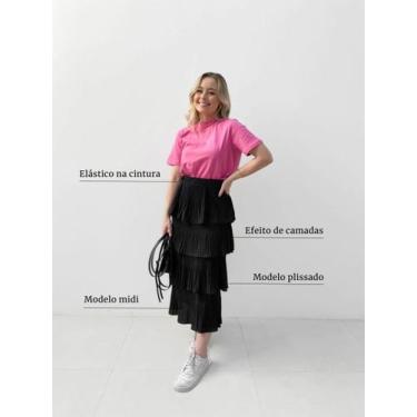 Imagem de Saia Midi Feminina BIA - Anna Engles, G, Camel