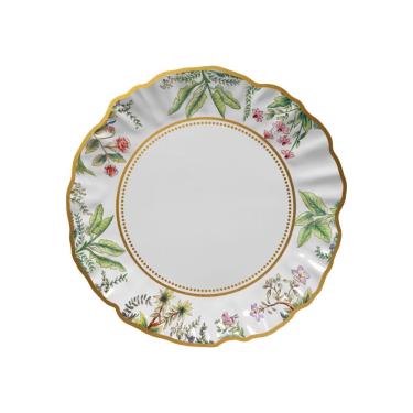 Imagem de Sousplat Orient Bloom Cerâmica 33cm 1 Peça Estampa Oriental Maison Blanche