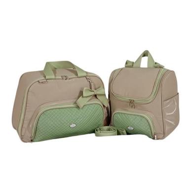 Imagem de Kit Bolsa Maternidade Completo 3 Peças Grande, Mochila E Trocador Impe