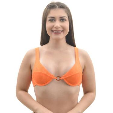 Imagem de Biquini meia taça sem bojo com aro Arsiè, P, Laranja