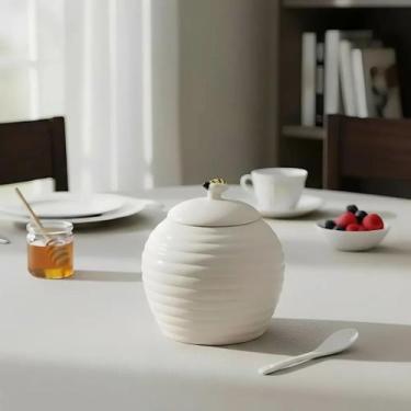 Imagem de Açucareiro Bee em Porcelana Branco 300ml - Hauskraft