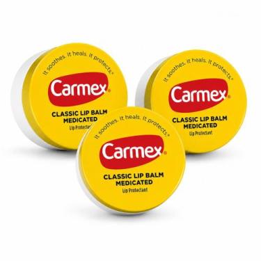 Imagem de Kit 3 Un Protetor Labial Carmex Classic FPS 15 Lip Balm Pote Protectan
