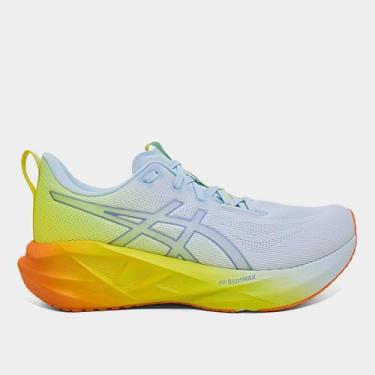 Imagem de Tênis Asics Novablast 5 Masculino, Azul, Amarelo, 40