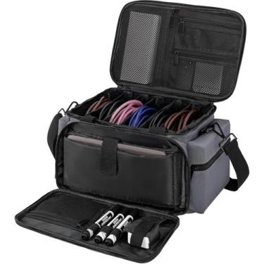 Imagem de Bolsa de arquivo de cabos AKOZLIN DJ Gig Bag Cord Organizer 13  8,3  8
