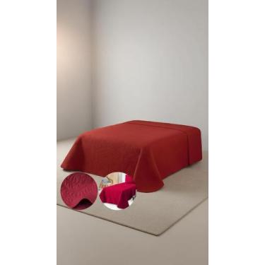 Imagem de Cobre Leito King Matelassê Floral Vermelho - Congratulations Store