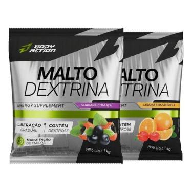 Imagem de 2x Maltodextrina Malto Dextrin 1kg - Bodyaction Sabor Guaran - Congrat