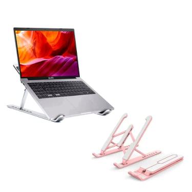 Imagem de Suporte para Notebook com 6 Níveis de Altura, AjustávelDobrável，Portátil，Antiderrapante e Ergonômico