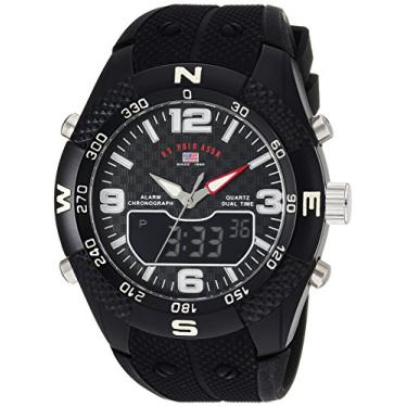 Imagem de U.S. Polo Assn. Relógio masculino us9660 analógico-digital analógico quartzo preto, Preto, Digitais