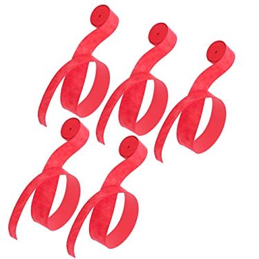 Imagem de Fita adesiva de raquete fosca, resistente ao desgaste, absorvente de suor, 5pcs, alça, overgrip, respirável para raquetes de tênis para raquetes de badminton(vermelho)
