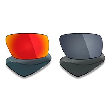 Imagem de 2 pares de lentes polarizadas de substituição da Mryok para óculos de sol Oakley Twitch – Opções
