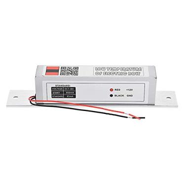 Imagem de Bloqueio de encaixe elétrico de 2 fios de baixa temperatura, tipo de indução magnética tipo NC, trava de encaixe elétrico, trava de parafuso de baixa temperatura, modo NC para porta de madeira/vidro/metal/à prova de fogo