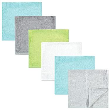Imagem de Hudson Baby Unisex Baby Rayon from Bamboo Burpcloth 6pk, Gray Mint Lime, One Size