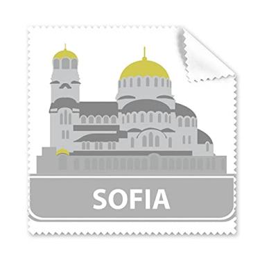 Imagem de Pano de limpeza Bulgária cinza com estampa de marco de limpeza para tela de telefone, 5 peças