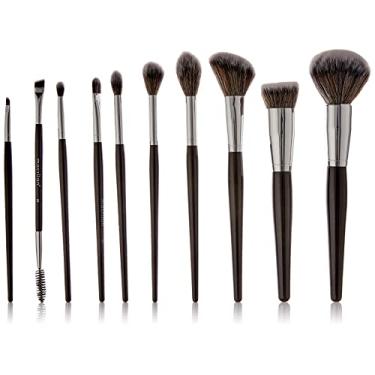 Imagem de Pincéis Macrilan Profissionais Kit 10 Pincéis para Maquiagem - Cerdas Macias, Versátil e Melhor Custo-Benefício - Modelo A100, Macrilan