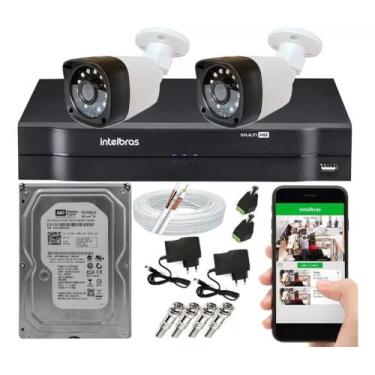 Imagem de Kit 2 Camera De Segurança Hd Dvr Mhdx Intelbras Full Hd