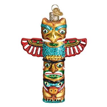 Imagem de Old World Christmas Ornamento de haste de totem, multi