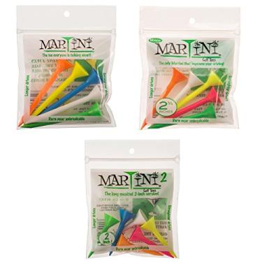 Imagem de Martini Golf Tees - 8,9 cm / 6,3 cm / 5 cm - Cores mistas - 16 camisetas no total