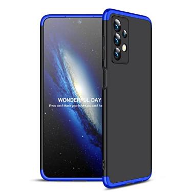 Imagem de Capa Capinha 360 Fosca Para Samsung Galaxy A13 4G Tela 6.6 Case Anti Impacto (Preta com azul)