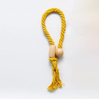 Imagem de Corda de algodão fivela magnética fivela de cortina fivela de cortina de algodão fivela de cortina criativa minimalista fivela de cortina criativa, dourada