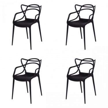 Imagem de Kit 4 Cadeiras Allegra Solna OR Design Preto