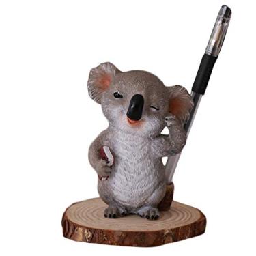 Imagem de Lindo suporte para caneta de animal Koala Bear, organizador de mesa, organizador de mesa, organizador de pincéis de maquiagem, suporte para escritório, banheiro, cozinha, quarto, decoração de casa, unicórnio, presentes para meninas, mulheres, crianças