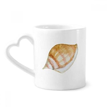 Imagem de Caneca colorida de caracol com ilustração de vida marinha caneca de café cerâmica copo de coração de vidro
