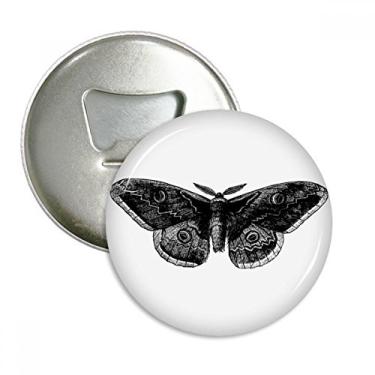 Imagem de Abridor de garrafas de pipa borboleta preta emblema magnético de geladeira emblema multifuncional