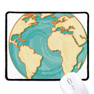 Imagem de Mousepad Earth Blue Ocean Yellow World Tapete de borracha para jogos