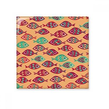 Imagem de Adesivo brilhante de azulejo de cerâmica com grades de cores quentes