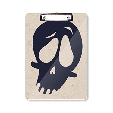 Imagem de Prancheta de caveira torcida para Halloween A4