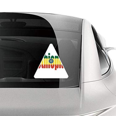 Imagem de DIYthinker Adesivo de carro com nome da bandeira da Etiópia para motocicleta e bicicleta