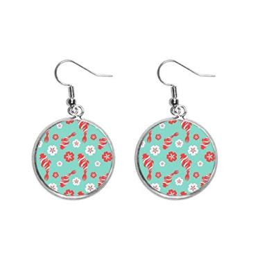 Imagem de Brinco Sakura Repeat Japão, com padrão de orelha, pendente, prata, joia feminina