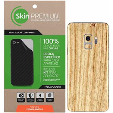 Imagem de Adesivo Skin Premium Estampa Madeira Clara Samsung Galaxy S9