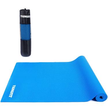 Imagem de Tapete Yoga Mat Pilates Exercícios PVC 6mm Com Bolsa Yangfit 