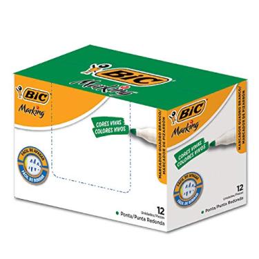 Imagem de Pincel Marcador BIC Marking, Ponta Redonda, Verde, 904403, 12 unidades
