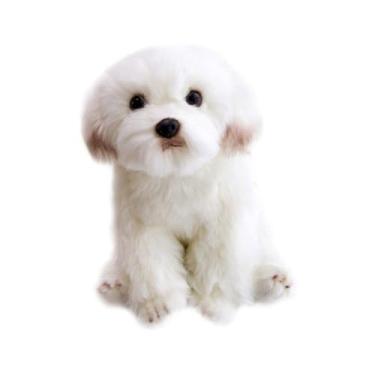 Imagem de ERINGOGO Brinquedo Para Abraçar Brinquedo Pelúcia Brinquedos Cachorrinho Cachorro Pelúcia Cachorro Pelúcia Macio Cães Brinquedos Pelúcia Cachorros Pelúcia Bebê Suave Malta Branco