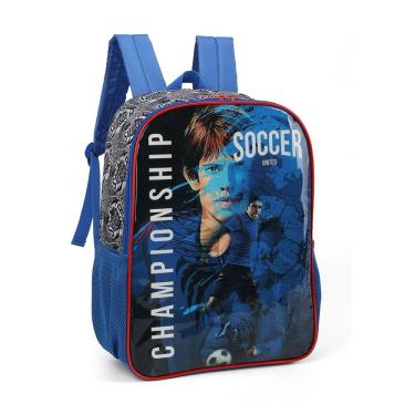 Imagem de Mochila de Costas Luxcel Futebol Azul