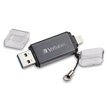 Imagem de Verbatim 32 GB Store 'n' Go Dual USB 3.0 Flash Drive para dispositivos Apple Lightning – Grafite