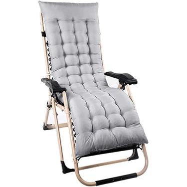 Imagem de Almofada para espreguiçadeira interna e externa, almofada para chaise longue, almofada de assento antiderrapante, móveis, pátio, assento alto, cadeira, banco de balanço /699 (Size : Grey)