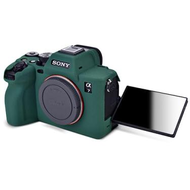 Imagem de Rieibi Capa para câmera Alpha 7 IV, capa de silicone para câmera digital Sony a7 IV a7S III A1, capa protetora de silicone para Sony A7M4 A7SM3 Alpha 1, Verde, Estojo de beleza