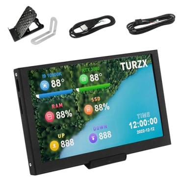 Imagem de TECKEEN Monitor de dados RAM CPU PC Sensor Panel Monitor 5 polegadas, monitor de exibição de temperatura